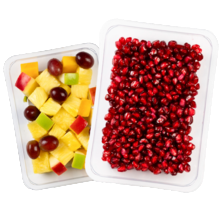 Ananas of watermeloen blokjes, granaatappelpitt...