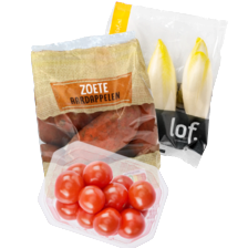 cherry tomaatjes schaal à 250 gram, witlof zak ...