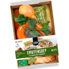 Noordertrots verspakket erwtensoep met rookwors...