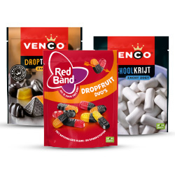 alle Red Band en Venco (sta)zakken 190/245 gram