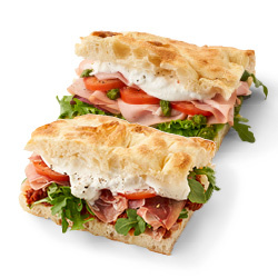 FoodClub focaccia's mortadella en serranoham